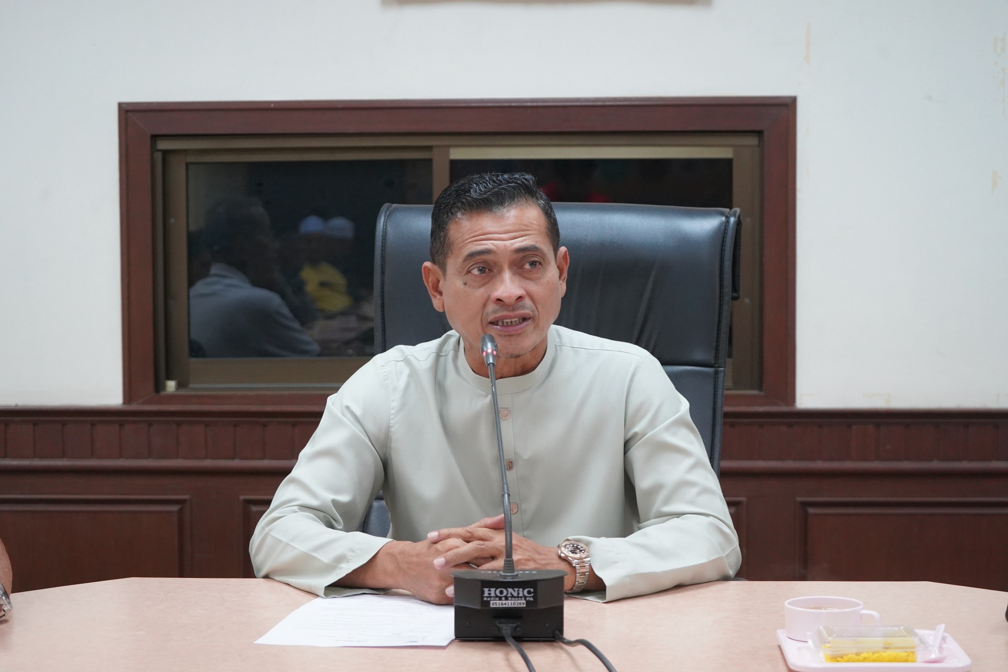 พิธีลงนามบันทึกข้อตกลงการรับเงินอุดหนุนขององค์กรศาสนา เทศบาลเมืองตากใบ ประจำปีงบประมาณ พ.ศ.2568